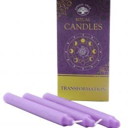 Vela Bujía ritual GREEN TREE Transformación-morado